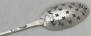 George II Silver Shell Back Mote Spoon. London Circa 1748, Samuel Holmes.