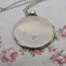 Large Vintage Silver Locket on 18" Silver Chain