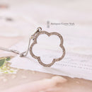 18ct White Gold Diamond Hexafoil Pendant