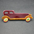 Lea Stein maroon-tan limousine brooch