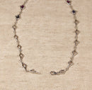 Silver, Amethyst and Blue Iolite Necklace