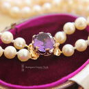 Double Row Cultured Pearls with Victorian 15ct Amethyst Clasp