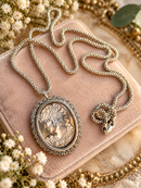 Vintage Sterling Silver Mother of Pearl Cameo Pendant Necklace – Classical Lady Portrait