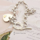 Links of London Sterling Silver Heart Charm Bracelet – Professionally Polished