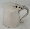 Edwardian Arts & Crafts Silver Lidded Tankard. Sheffield 1909 Thomas Bradbury & Sons Ltd. 12.7 troy ounces.