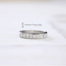 Platinum Princess Cut Diamond 0.65ct Half Eternity Ring