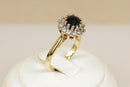18ct Gold Sapphire & Diamond Cluster Ring