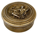 19th Century Continental, Mythological Scene, Gilt Metal Circular Box.