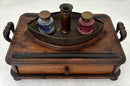 HMS Foudroyant, 1897 Wreck Salvaged Oak and Copper Inkstand.