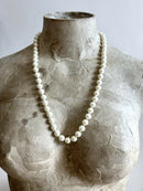 Vintage Christian Dior Glass Pearl Necklace (Matinee Length)