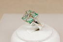 Charming Sterling Silver Green Quartz Gift Box & Bow Ring