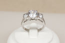 Silver & CZ Trilogy Ring