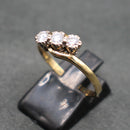 18ct gold diamond trilogy ring