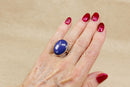 Gorgeous Vintage Sterling Silver Lapis Lazuli Designer Ring by Paul Edward Bunn – Birmingham 1990