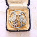 Vintage 1940's Silver Georg Jensen Butterfly Pendant Design 105