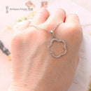 18ct White Gold Diamond Hexafoil Pendant
