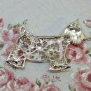 Vintage-Style Aurora Borealis Rhinestone Scottie Dog Brooch