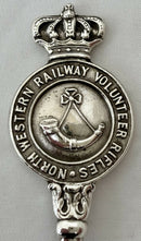 North Western Railway Volunteer Rifles, British Indian Army, Silver Spoons. 3.9 troy ounces.