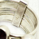 Silver Multi-Gemstone Stacking Ring