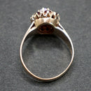9ct gold opal and ruby cluster ring