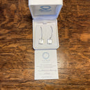 Silver foiled glass earrings by Carrie Elspeth