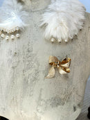 Vintage Christian Dior Gold Plated Bow Brooch