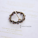 Antique 15ct Ruby & Pearl Wreath Brooch