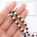 9ct Cultured Pearl & Garnet Necklace