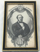 H.R.H. Prince Albert Woven Silk Portrait by Koechlin & Sons, Basle, 1861.