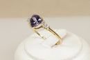 14ct Gold Tanzanite & Diamond Ring