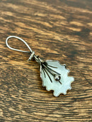 Modern Mid Century Sterling Silver Aksel Holmsen Snowdrop White Enamel Flower Brooch