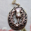 Silver Scottish Thistle Pendant on 18" Silver Chain