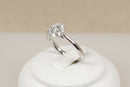 Stunning 18ct White Gold Diamond & CZ Daisy Cluster Ring – Certified Centre Diamond