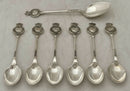 North Western Railway Volunteer Rifles, British Indian Army, Silver Spoons. 3.9 troy ounces.