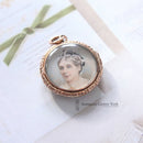 Late Victorian 9ct Hand Painted Miniature Locket/Pendant