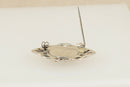 Vintage Silver & Onyx Brooch