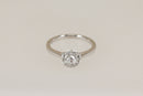 Stunning 18ct White Gold Diamond & CZ Daisy Cluster Ring – Certified Centre Diamond