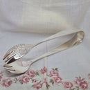 Vintage Silver Plate Ornate Serving Tongs