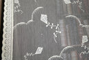 KITES - Vintage design Cotton Lace Curtain Panelling 50" sold per metre Pink