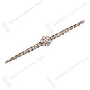 Edwardian 18ct Diamond Flower Bar Brooch