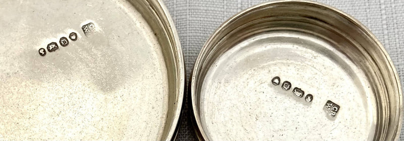 Early Victorian Silver Mounted Cut Glass Vanity Set. London 1839 Charles Rawlings & William Summers. 11.5 troy ounces.
