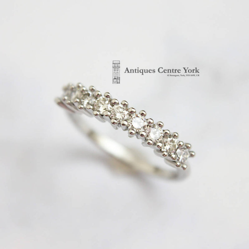 Platinum & Diamond 0.60ct Half Eternity Ring