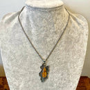 Vintage silver and amber pendant