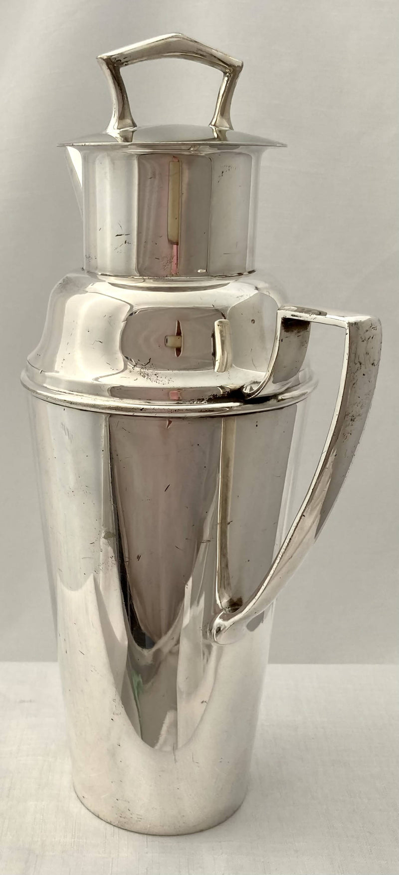 Asprey Silver Plated Milk Churn Cocktail Shaker, circa 1935.