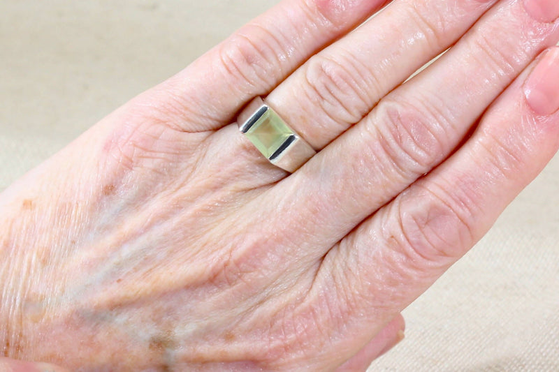 Silver CZ Band Ring