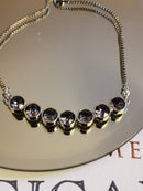 New Sterling Silver Swarovski Tanzanite Bracelet