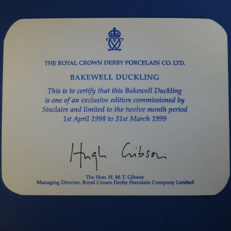Royal Crown derby Paperweight Bakewell Duckling (Boxed)