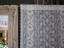 Vintage Design Enchanted Garden ivory readymade Cotton Lace Curtain Panel - 23"/41"