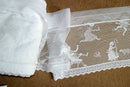 Nursery Rhymes Scottish Cotton Lace Valance Curtain Panel - 12" drop by the metre