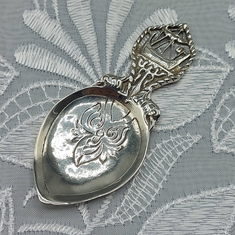 Silver Tea Caddy Spoon Edinburgh 1937